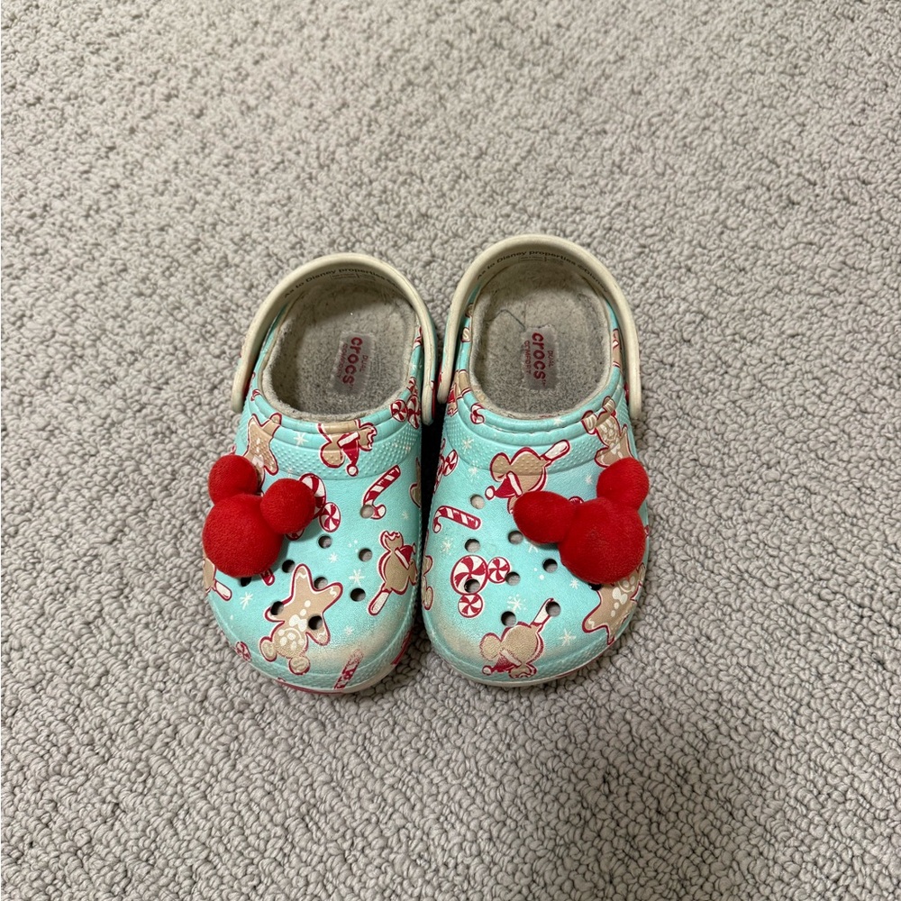 CROCS Kids Slippers with Red and Blue Design